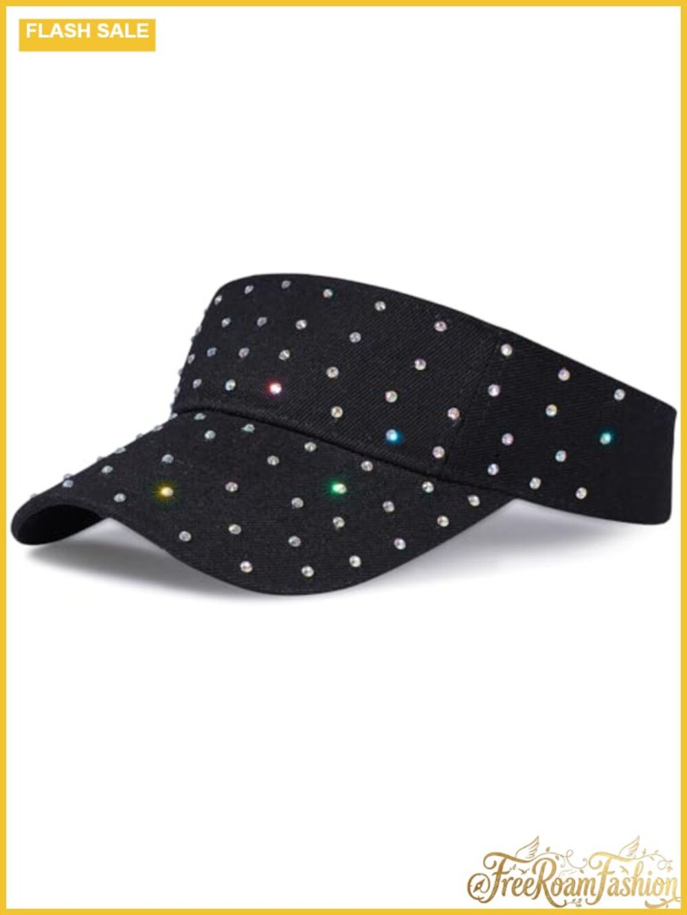 Rhinestone Sun Visor Adjustable Lightweight Breathable UV Protection Sport Cap